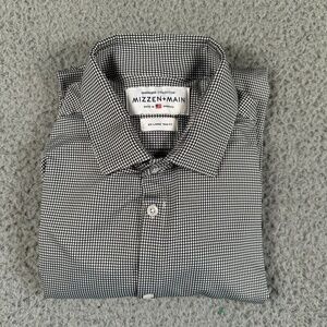 Mizzen Main Shirt Men's XXL Gingham Performance‎ Button Spinnaker Trim Fit
